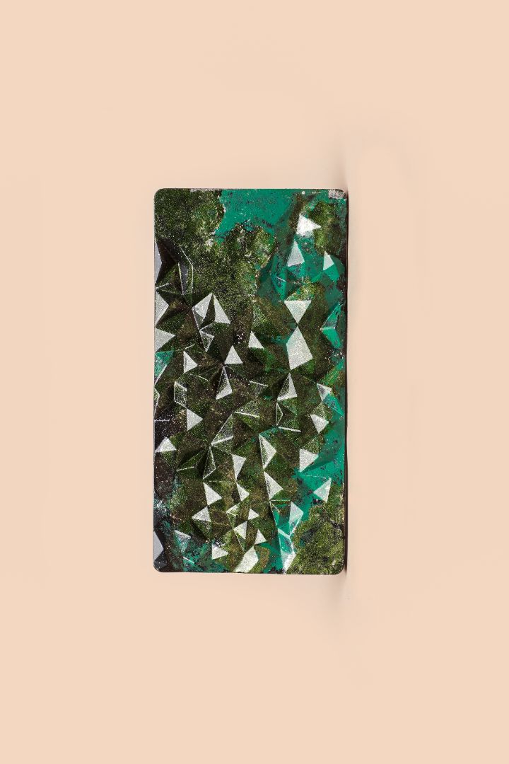Chocolate bar "Smaragd", white chocolate with Matcha tea
