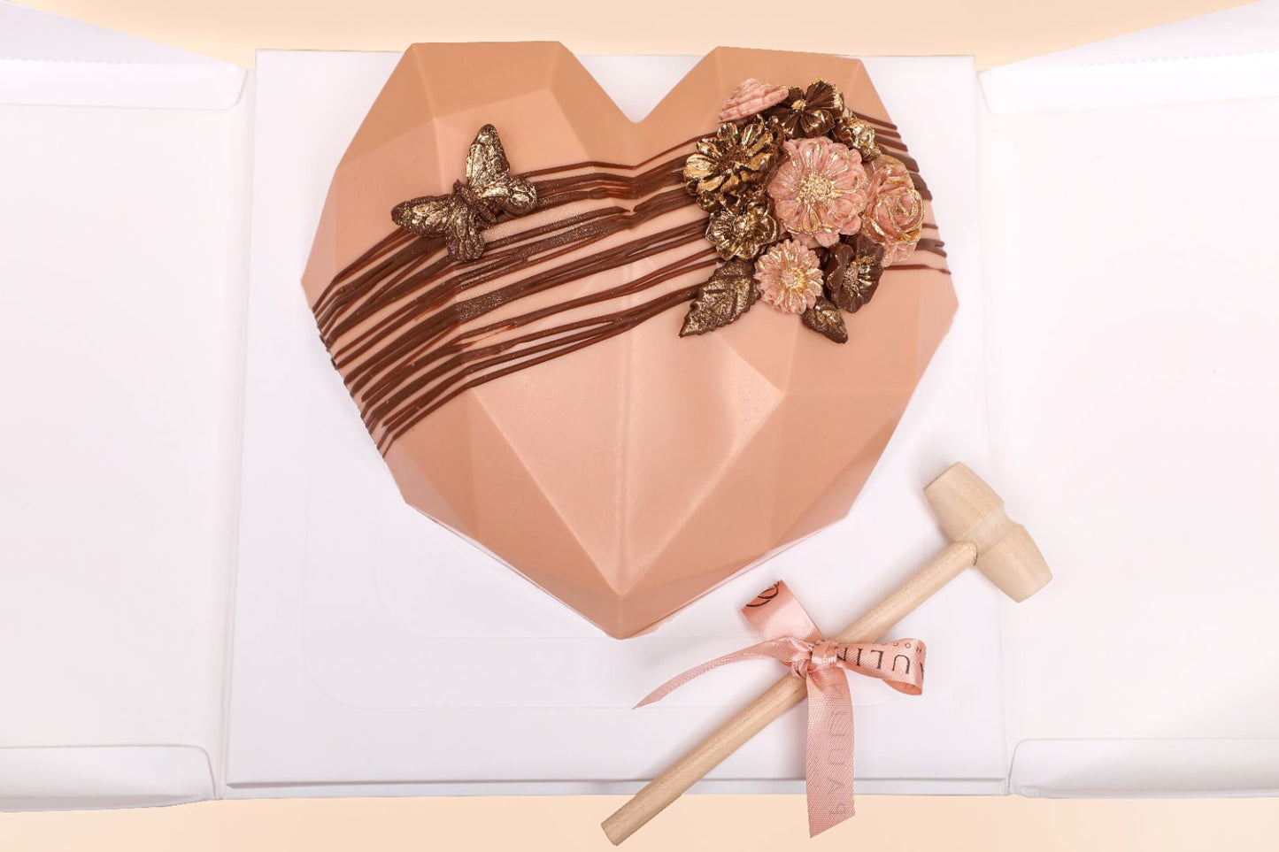 A big chocolate heart with a surprise inside